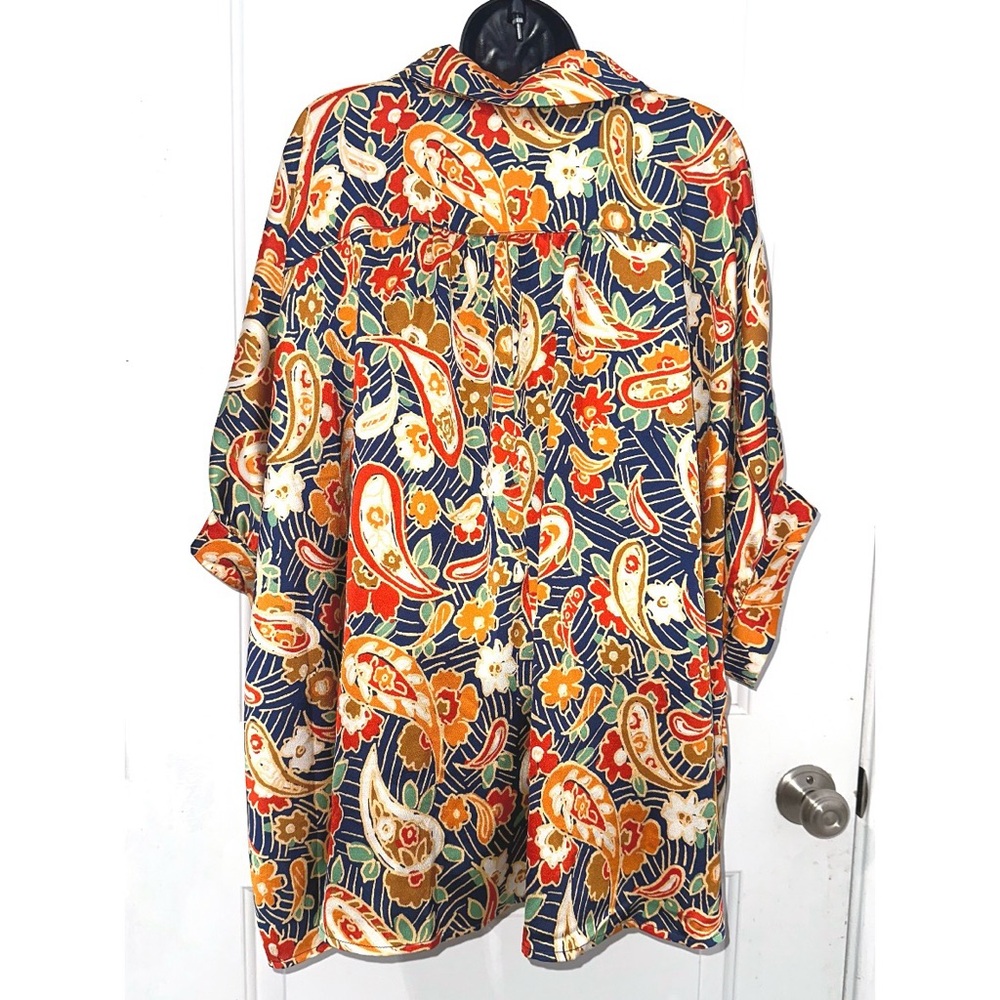 EE:Some Floral Paisley Print Women's Top - Multicolor - Picture 4 of 7